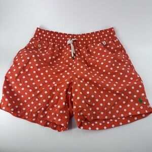 Polo Ralph Lauren Orange Polka Dot Swim‎ Trunks